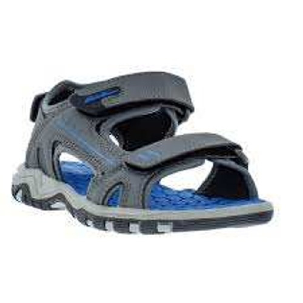 Eddie Bauer Rocky Kids Sport Sandals Grey Blue Hook and Loop - Size 2‎